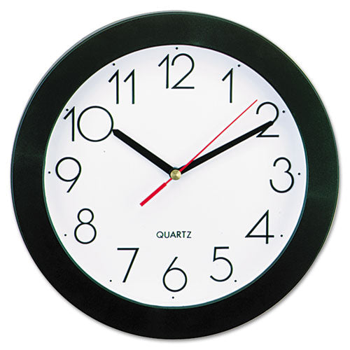 Universal® wholesale. UNIVERSAL® Bold Round Wall Clock, 9.75" Overall Diameter, Black Case, 1 Aa (sold Separately). HSD Wholesale: Janitorial Supplies, Breakroom Supplies, Office Supplies.