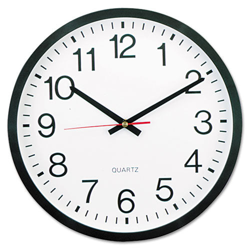 Universal® wholesale. UNIVERSAL Classic Round Wall Clock, 12.63" Overall Diameter, Black Case, 1 Aa (sold Separately). HSD Wholesale: Janitorial Supplies, Breakroom Supplies, Office Supplies.