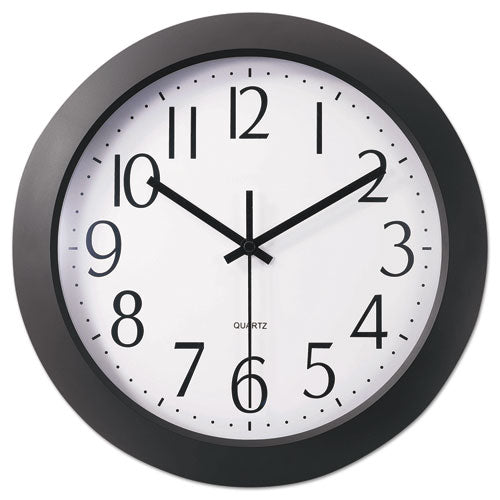 Universal® wholesale. UNIVERSAL® Whisper Quiet Clock, 12" Overall Diameter, Black Case, 1 Aa (sold Separately). HSD Wholesale: Janitorial Supplies, Breakroom Supplies, Office Supplies.