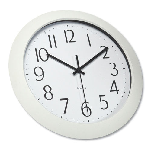 Universal® wholesale. UNIVERSAL® Whisper Quiet Clock, 12" Overall Diameter, White Case, 1 Aa (sold Separately). HSD Wholesale: Janitorial Supplies, Breakroom Supplies, Office Supplies.