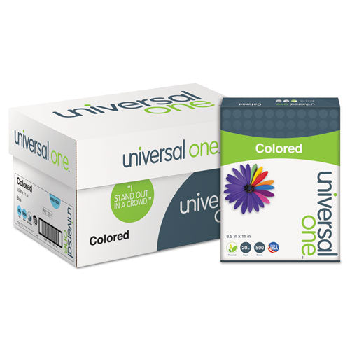 Universal® wholesale. UNIVERSAL Deluxe Colored Paper, 20lb, 8.5 X 11, Blue, 500-ream. HSD Wholesale: Janitorial Supplies, Breakroom Supplies, Office Supplies.