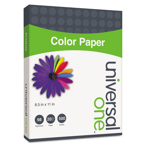 Universal® wholesale. UNIVERSAL Deluxe Colored Paper, 20lb, 8.5 X 11, Green, 500-ream. HSD Wholesale: Janitorial Supplies, Breakroom Supplies, Office Supplies.