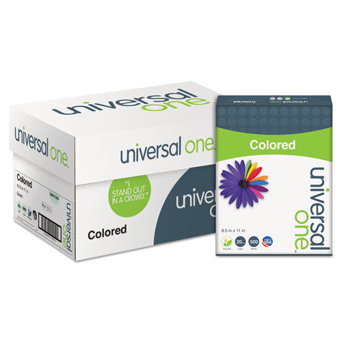 Universal® wholesale. UNIVERSAL Deluxe Colored Paper, 20lb, 8.5 X 11, Green, 500-ream. HSD Wholesale: Janitorial Supplies, Breakroom Supplies, Office Supplies.