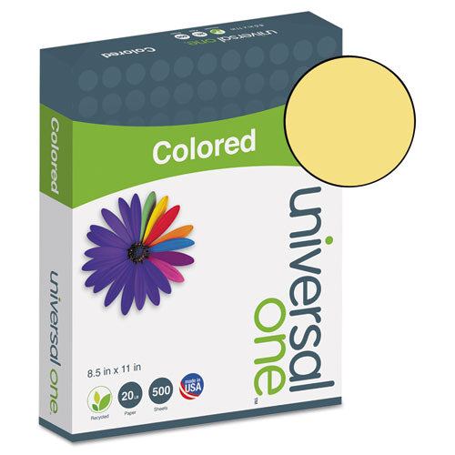 Universal® wholesale. UNIVERSAL Deluxe Colored Paper, 20lb, 8.5 X 11, Goldenrod, 500-ream. HSD Wholesale: Janitorial Supplies, Breakroom Supplies, Office Supplies.