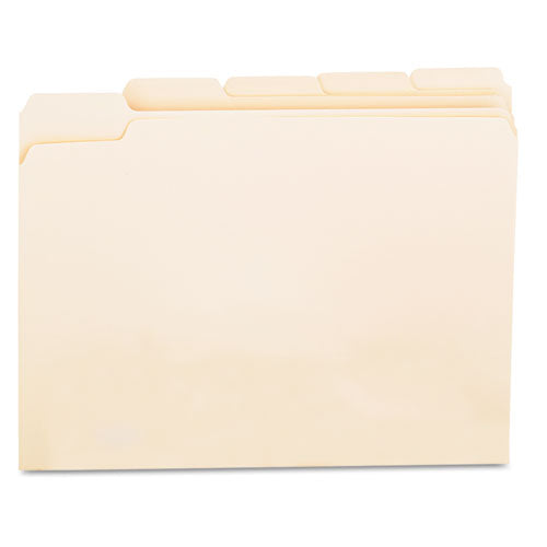 Universal® wholesale. UNIVERSAL® Top Tab Manila File Folders, 1-5-cut Tabs, Assorted Positions, Letter Size, 11 Pt. Manila, 100-box. HSD Wholesale: Janitorial Supplies, Breakroom Supplies, Office Supplies.