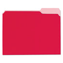 Universal® wholesale. UNIVERSAL® Interior File Folders, 1-3-cut Tabs, Letter Size, Red, 100-box. HSD Wholesale: Janitorial Supplies, Breakroom Supplies, Office Supplies.