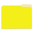 Universal® wholesale. UNIVERSAL® Interior File Folders, 1-3-cut Tabs, Letter Size, Yellow, 100-box. HSD Wholesale: Janitorial Supplies, Breakroom Supplies, Office Supplies.