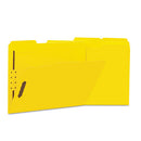 Universal® wholesale. UNIVERSAL® Deluxe Reinforced Top Tab Folders With Two Fasteners, 1-3-cut Tabs, Letter Size, Yellow, 50-box. HSD Wholesale: Janitorial Supplies, Breakroom Supplies, Office Supplies.