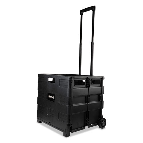 Universal® wholesale. UNIVERSAL® Collapsible Mobile Storage Crate, 18 1-4 X 15 X 18 1-4 To 39 3-8, Black. HSD Wholesale: Janitorial Supplies, Breakroom Supplies, Office Supplies.