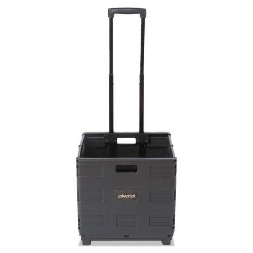 Universal® wholesale. UNIVERSAL® Collapsible Mobile Storage Crate, 18 1-4 X 15 X 18 1-4 To 39 3-8, Black. HSD Wholesale: Janitorial Supplies, Breakroom Supplies, Office Supplies.