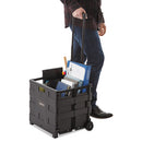 Universal® wholesale. UNIVERSAL® Collapsible Mobile Storage Crate, 18 1-4 X 15 X 18 1-4 To 39 3-8, Black. HSD Wholesale: Janitorial Supplies, Breakroom Supplies, Office Supplies.
