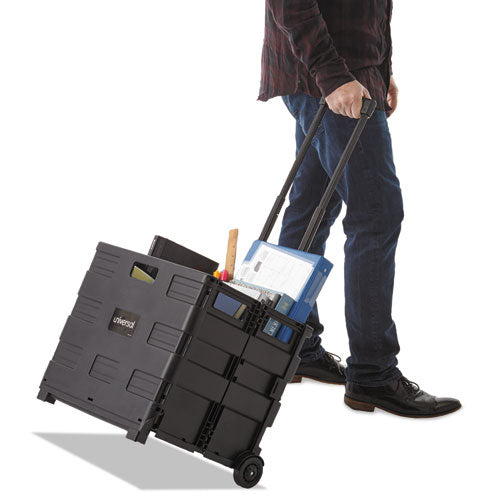 Universal® wholesale. UNIVERSAL® Collapsible Mobile Storage Crate, 18 1-4 X 15 X 18 1-4 To 39 3-8, Black. HSD Wholesale: Janitorial Supplies, Breakroom Supplies, Office Supplies.