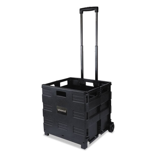 Universal® wholesale. UNIVERSAL® Collapsible Mobile Storage Crate, 18 1-4 X 15 X 18 1-4 To 39 3-8, Black. HSD Wholesale: Janitorial Supplies, Breakroom Supplies, Office Supplies.