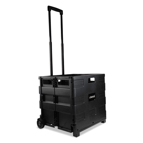 Universal® wholesale. UNIVERSAL® Collapsible Mobile Storage Crate, 18 1-4 X 15 X 18 1-4 To 39 3-8, Black. HSD Wholesale: Janitorial Supplies, Breakroom Supplies, Office Supplies.