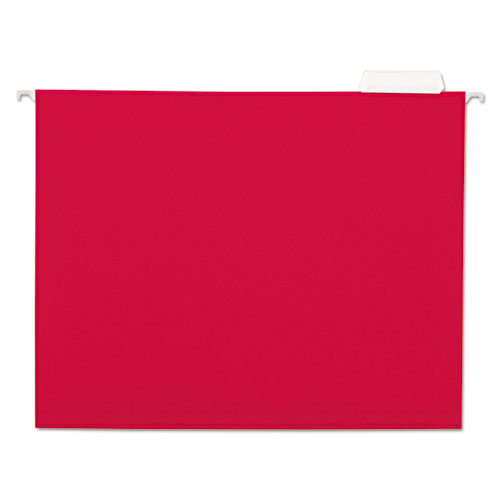 Universal® wholesale. UNIVERSAL Deluxe Bright Color Hanging File Folders, Letter Size, 1-5-cut Tab, Red, 25-box. HSD Wholesale: Janitorial Supplies, Breakroom Supplies, Office Supplies.