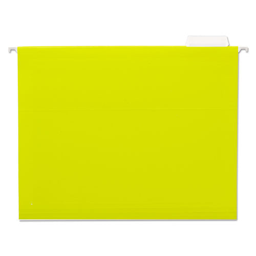 Universal® wholesale. UNIVERSAL Deluxe Bright Color Hanging File Folders, Letter Size, 1-5-cut Tab, Yellow, 25-box. HSD Wholesale: Janitorial Supplies, Breakroom Supplies, Office Supplies.