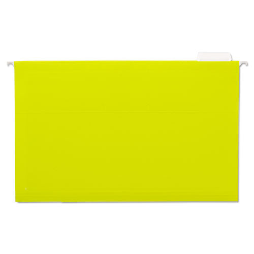 Universal® wholesale. UNIVERSAL Deluxe Bright Color Hanging File Folders, Legal Size, 1-5-cut Tab, Yellow, 25-box. HSD Wholesale: Janitorial Supplies, Breakroom Supplies, Office Supplies.