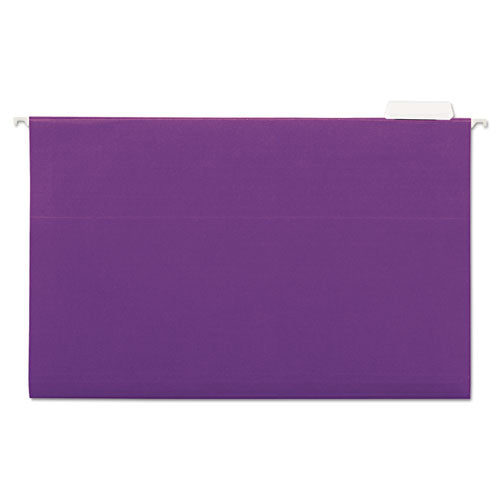 Universal® wholesale. UNIVERSAL Deluxe Bright Color Hanging File Folders, Legal Size, 1-5-cut Tab, Violet, 25-box. HSD Wholesale: Janitorial Supplies, Breakroom Supplies, Office Supplies.