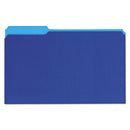 Universal® wholesale. UNIVERSAL® Interior File Folders, 1-3-cut Tabs, Legal Size, Blue, 100-box. HSD Wholesale: Janitorial Supplies, Breakroom Supplies, Office Supplies.