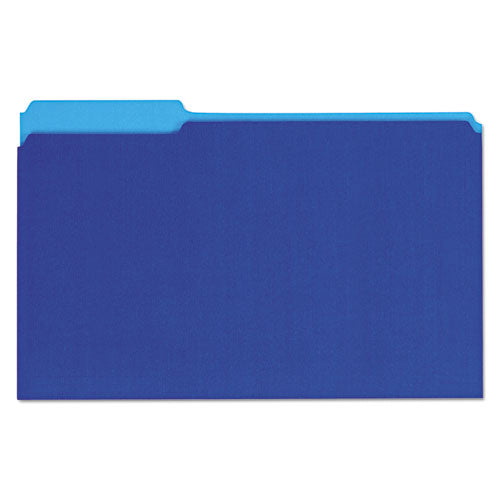 Universal® wholesale. UNIVERSAL® Interior File Folders, 1-3-cut Tabs, Legal Size, Blue, 100-box. HSD Wholesale: Janitorial Supplies, Breakroom Supplies, Office Supplies.