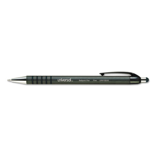 Universal™ wholesale. UNIVERSAL® Retractable Ballpoint Pen, Medium 1mm, Black Ink-barrel, Dozen. HSD Wholesale: Janitorial Supplies, Breakroom Supplies, Office Supplies.