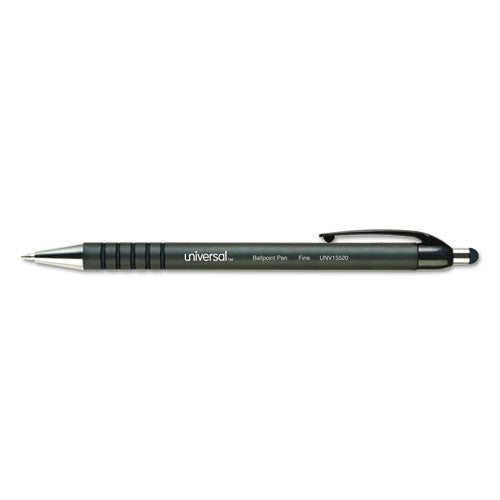Universal™ wholesale. UNIVERSAL® Retractable Ballpoint Pen, Fine 0.7mm, Black Ink-barrel, Dozen. HSD Wholesale: Janitorial Supplies, Breakroom Supplies, Office Supplies.
