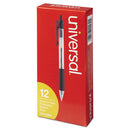 Universal™ wholesale. UNIVERSAL® Comfort Grip Retractable Ballpoint Pen, 1mm, Black Ink, Clear Barrel, Dozen. HSD Wholesale: Janitorial Supplies, Breakroom Supplies, Office Supplies.