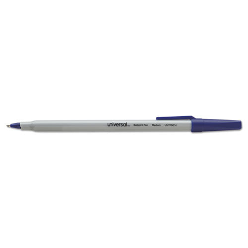 Universal™ wholesale. UNIVERSAL® Stick Ballpoint Pen Value Pack, Medium 1mm, Blue Ink, Gray Barrel, 60-pack. HSD Wholesale: Janitorial Supplies, Breakroom Supplies, Office Supplies.