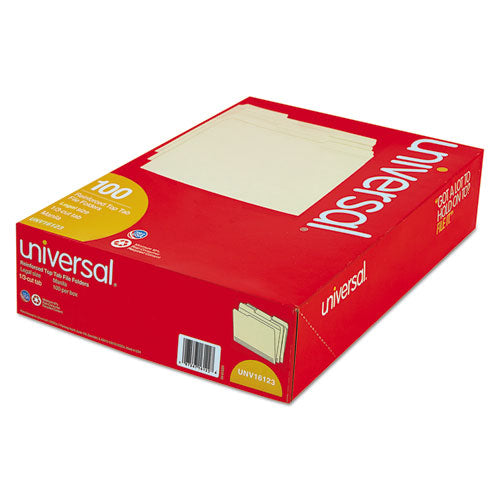 Universal® wholesale. UNIVERSAL® Double-ply Top Tab Manila File Folders, 1-3-cut Tabs, Legal Size, 100-box. HSD Wholesale: Janitorial Supplies, Breakroom Supplies, Office Supplies.