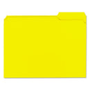 Universal® wholesale. UNIVERSAL® Reinforced Top-tab File Folders, 1-3-cut Tabs, Letter Size, Yellow, 100-box. HSD Wholesale: Janitorial Supplies, Breakroom Supplies, Office Supplies.
