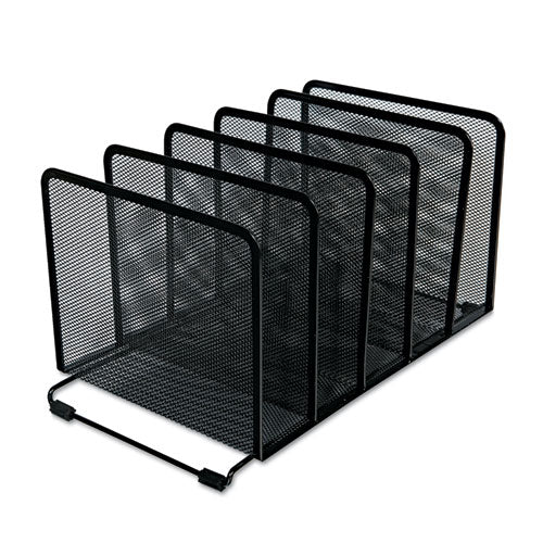 Universal® wholesale. UNIVERSAL® Deluxe Mesh Stacking Sorter, 5 Sections, Letter To Legal Size Files, 14.63" X 8.13" X 7.5", Black. HSD Wholesale: Janitorial Supplies, Breakroom Supplies, Office Supplies.