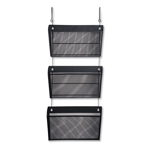 Universal® wholesale. UNIVERSAL® Mesh Three-pack Wall Files With Hanger, Letter, Black. HSD Wholesale: Janitorial Supplies, Breakroom Supplies, Office Supplies.