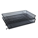 Universal® wholesale. UNIVERSAL® Deluxe Mesh Stacking Side Load Tray, 1 Section, Legal Size Files, 17" X 10.88" X 2.5", Black. HSD Wholesale: Janitorial Supplies, Breakroom Supplies, Office Supplies.