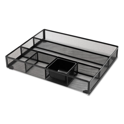 Universal® wholesale. UNIVERSAL® Metal Mesh Drawer Organizer, 15 X 11 7-8 X 2 1-2, Black. HSD Wholesale: Janitorial Supplies, Breakroom Supplies, Office Supplies.