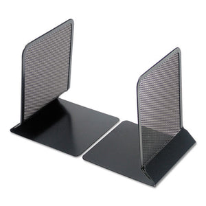 Universal® wholesale. UNIVERSAL® Metal Mesh Bookends, 5 3-8" X 6 3-4", Black. HSD Wholesale: Janitorial Supplies, Breakroom Supplies, Office Supplies.