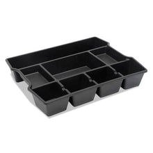 Load image into Gallery viewer, Universal® wholesale. UNIVERSAL® High Capacity Drawer Organizer, 14 7-8 X 11 7-8 X 2 1-2, Plastic, Black. HSD Wholesale: Janitorial Supplies, Breakroom Supplies, Office Supplies.