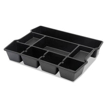 Load image into Gallery viewer, Universal® wholesale. UNIVERSAL® High Capacity Drawer Organizer, 14 7-8 X 11 7-8 X 2 1-2, Plastic, Black. HSD Wholesale: Janitorial Supplies, Breakroom Supplies, Office Supplies.