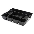 Universal® wholesale. UNIVERSAL® High Capacity Drawer Organizer, 14 7-8 X 11 7-8 X 2 1-2, Plastic, Black. HSD Wholesale: Janitorial Supplies, Breakroom Supplies, Office Supplies.