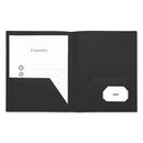 Universal® wholesale. UNIVERSAL® Two-pocket Plastic Folders, 11 X 8 1-2, Black, 10-pack. HSD Wholesale: Janitorial Supplies, Breakroom Supplies, Office Supplies.