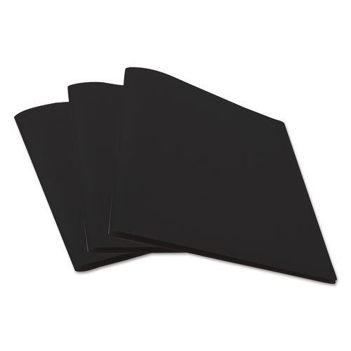 Universal® wholesale. UNIVERSAL® Two-pocket Plastic Folders, 11 X 8 1-2, Black, 10-pack. HSD Wholesale: Janitorial Supplies, Breakroom Supplies, Office Supplies.
