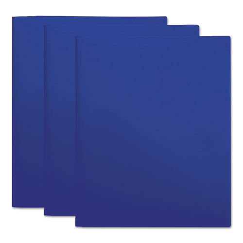 Universal® wholesale. UNIVERSAL® Two-pocket Plastic Folders, 11 X 8 1-2, Navy Blue, 10-pack. HSD Wholesale: Janitorial Supplies, Breakroom Supplies, Office Supplies.