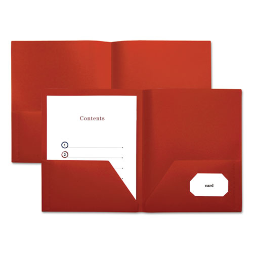 Universal® wholesale. UNIVERSAL® Two-pocket Plastic Folders, 11 X 8 1-2, Red, 10-pack. HSD Wholesale: Janitorial Supplies, Breakroom Supplies, Office Supplies.