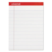 Load image into Gallery viewer, Universal® wholesale. UNIVERSAL® Perforated Writing Pads, Wide-legal Rule, 8.5 X 11.75, White, 50 Sheets, Dozen. HSD Wholesale: Janitorial Supplies, Breakroom Supplies, Office Supplies.