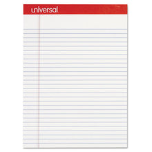 Load image into Gallery viewer, Universal® wholesale. UNIVERSAL® Perforated Writing Pads, Wide-legal Rule, 8.5 X 11.75, White, 50 Sheets, Dozen. HSD Wholesale: Janitorial Supplies, Breakroom Supplies, Office Supplies.