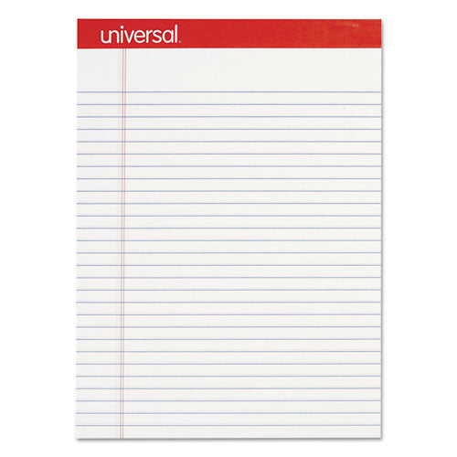 Universal® wholesale. UNIVERSAL® Perforated Writing Pads, Wide-legal Rule, 8.5 X 11.75, White, 50 Sheets, Dozen. HSD Wholesale: Janitorial Supplies, Breakroom Supplies, Office Supplies.