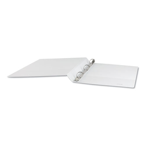 Universal® wholesale. UNIVERSAL® Deluxe Round Ring View Binder, 3 Rings, 1" Capacity, 11 X 8.5, White. HSD Wholesale: Janitorial Supplies, Breakroom Supplies, Office Supplies.