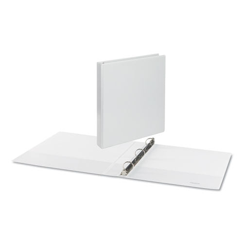 Universal® wholesale. UNIVERSAL® Deluxe Round Ring View Binder, 3 Rings, 1" Capacity, 11 X 8.5, White. HSD Wholesale: Janitorial Supplies, Breakroom Supplies, Office Supplies.