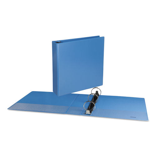 Universal® wholesale. UNIVERSAL® Deluxe Round Ring View Binder, 3 Rings, 2" Capacity, 11 X 8.5, Light Blue. HSD Wholesale: Janitorial Supplies, Breakroom Supplies, Office Supplies.