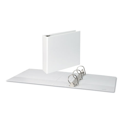 Universal® wholesale. UNIVERSAL® Slant-ring View Binder, 3 Rings, 3" Capacity, 11 X 8.5, White. HSD Wholesale: Janitorial Supplies, Breakroom Supplies, Office Supplies.