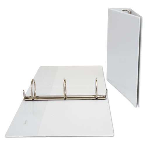 Universal® wholesale. UNIVERSAL® Deluxe Round Ring View Binder, 3 Rings, 3" Capacity, 11 X 8.5, White. HSD Wholesale: Janitorial Supplies, Breakroom Supplies, Office Supplies.